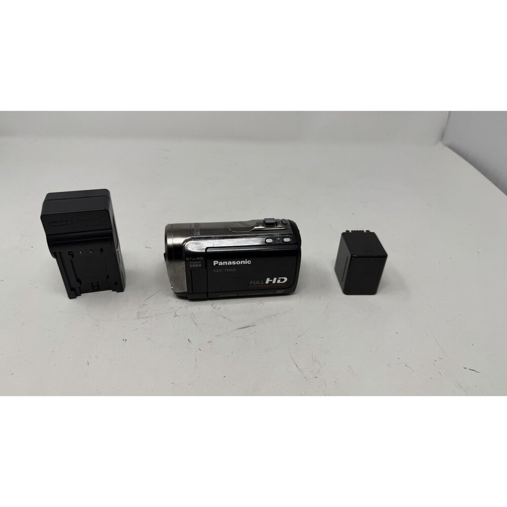 Panasonic HDC-TM60 HD Camcorder 16GB w/Battery and Charger – Tested